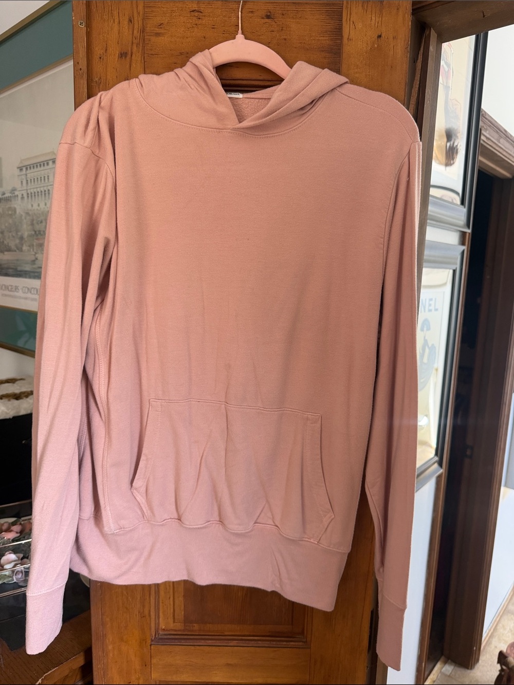 iNAMORATA Rose Pink Lightweight Hooded Pullover